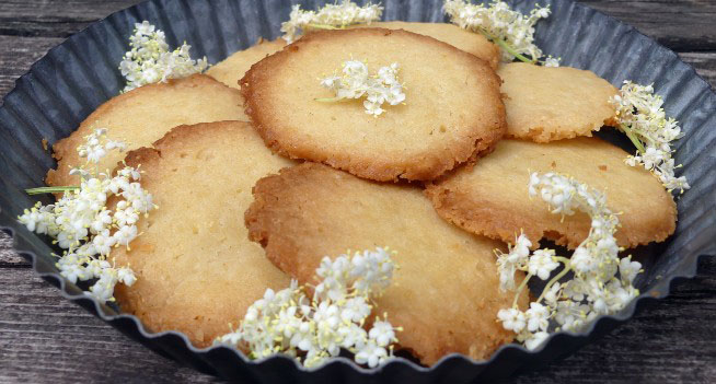 Elderflower Shortbread Cookies