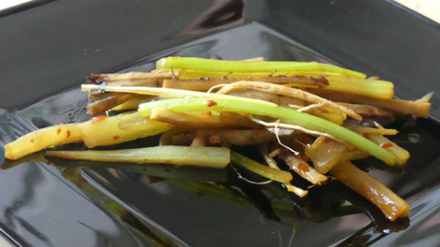 Spicy Fried Burdock and Celery
