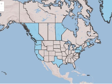 distribution map