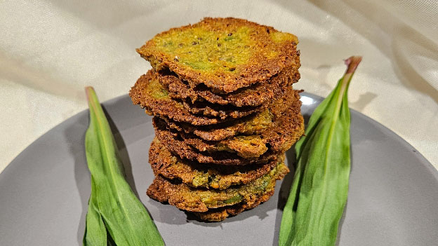 Avocado and Wild Leek Crackers