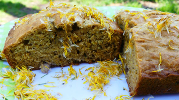 Dandelion Banana Bread