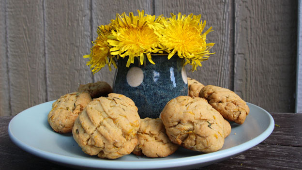 Dandelion Peanut Butter Cookies