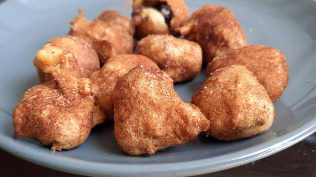 Vegan Mulberry Mini Fritters