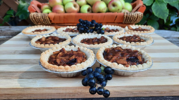 Wild Grape and Apple Tarts